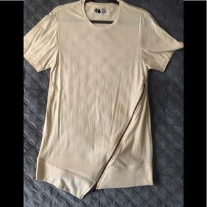 Cream Zipper t shirt (M)